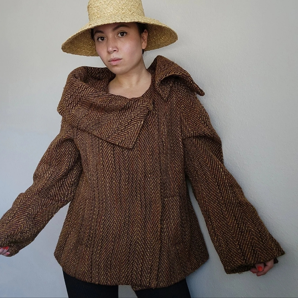 Vintage tweed oversized coat